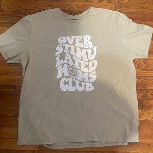 SHEIN “overstimulated moms club” oversized t shirt